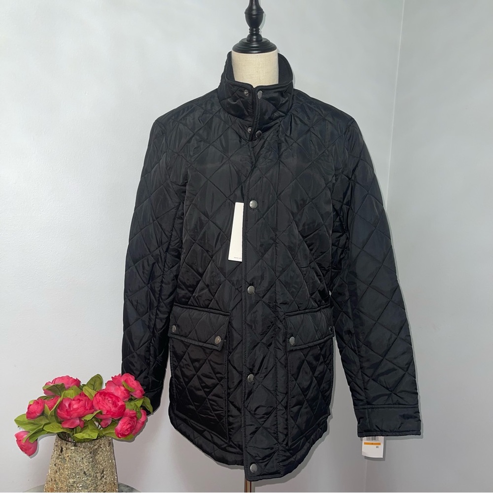 Cole Han Signature Mens Diamond Quilted Jacket- In Black Color- New Tag- Reemoly - Picture 4 of 15